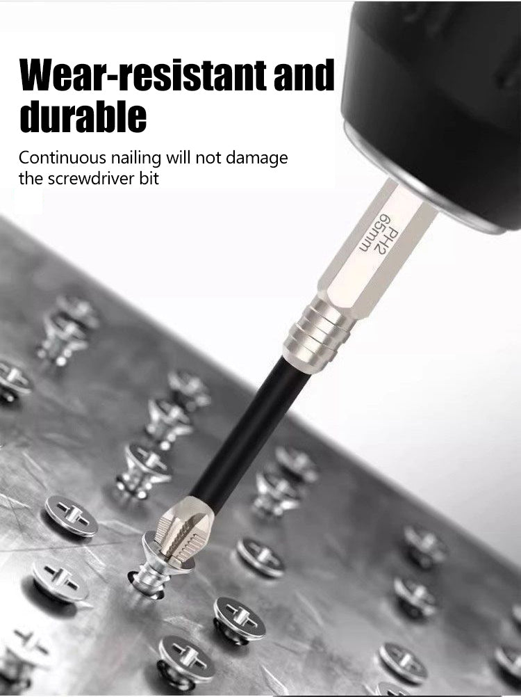 🧰⚒️ Odporna na uderzenia i antypoślizgowa końcówka wkrętaka krzyżowego, mocny magnes i supertwarde wiertło elektryczne